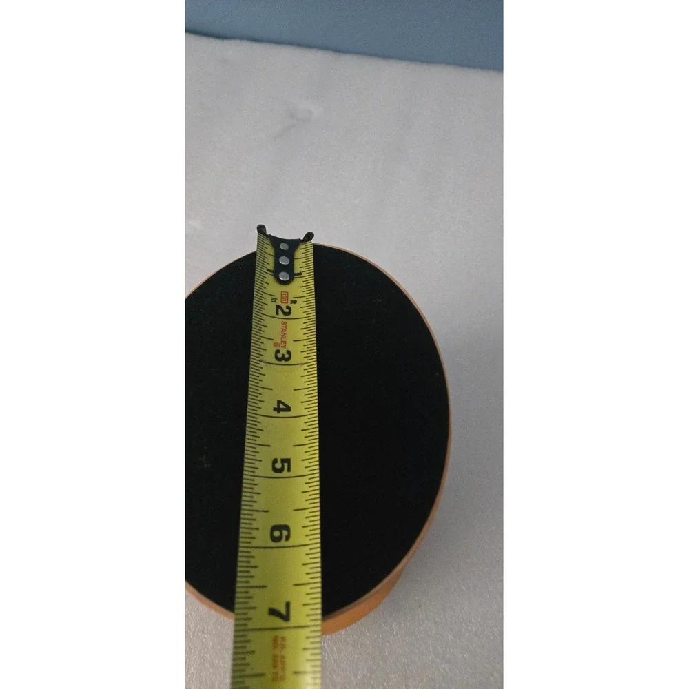 Vintage 3 Tier Wooden Swivel Jewelry Box Black Felt Lined Rotating Trinket Box